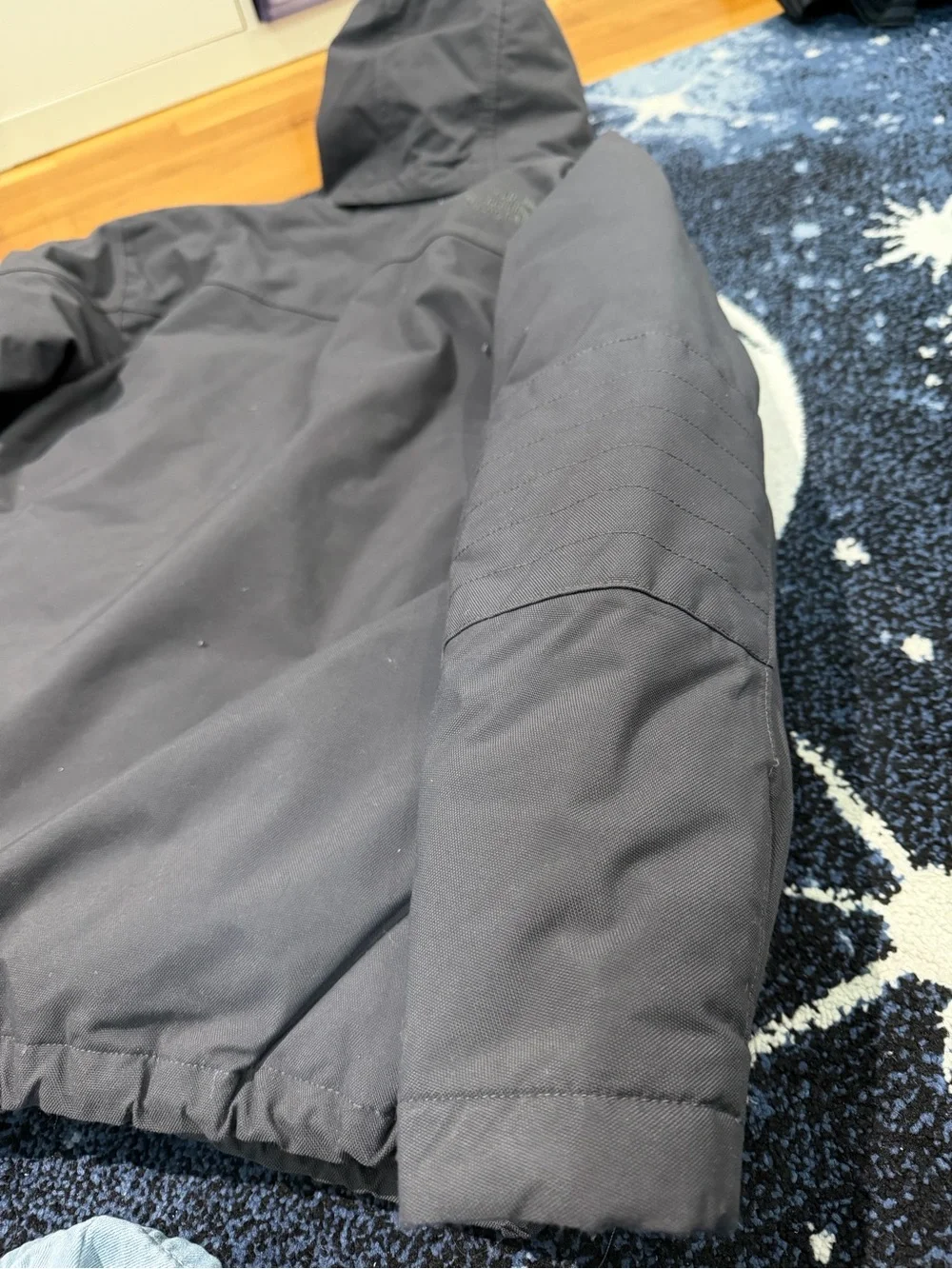 The North Face Men's Dark Gray Hooded Winter Jacket